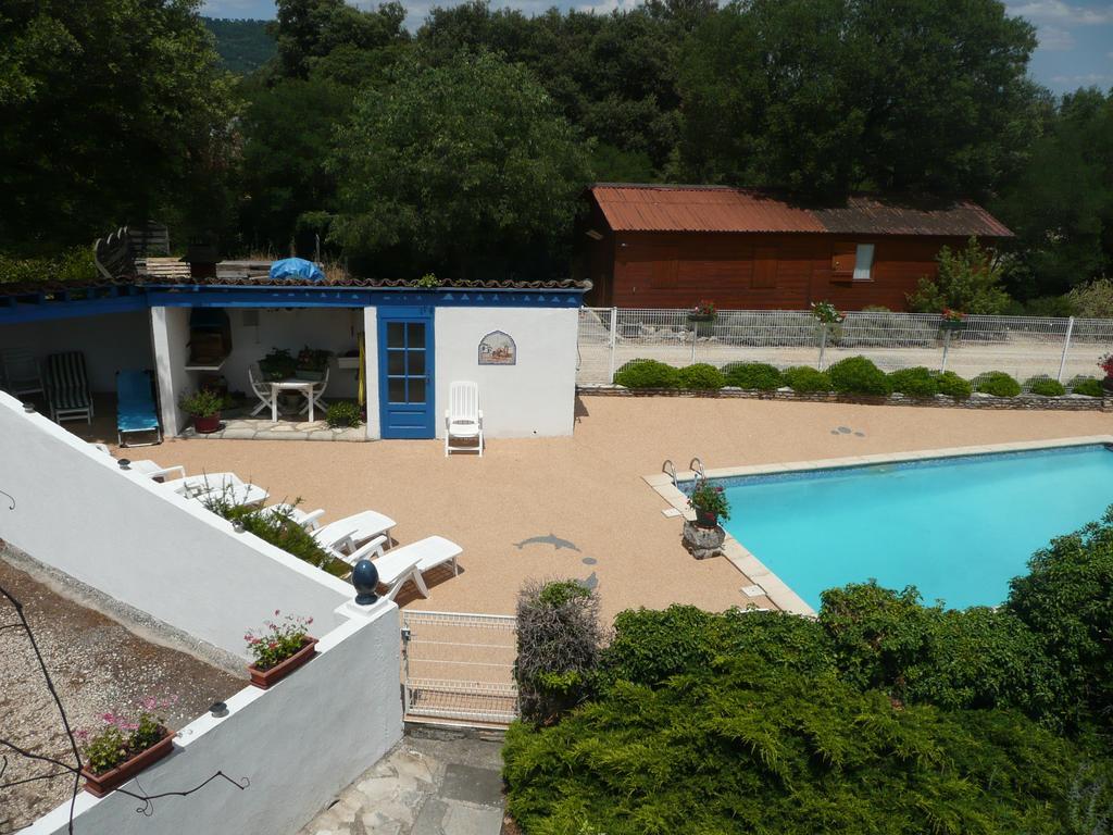 Gites De Plos Appart Chalet Piscine Spa Anduze Exterior photo